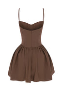 RHODE ELBİSE KAHVERENGİ