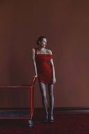 VELTIE ELBİSE KIRMIZI